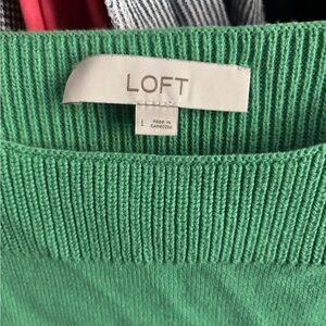 LOFT Vibrant Green Knit Top